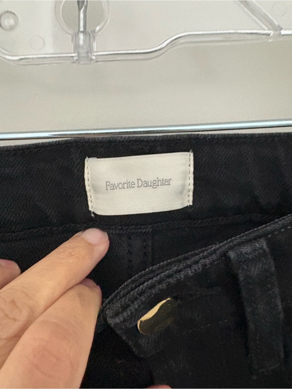 Favorite Daughter Black High-Rise Denim Bermuda Shorts NWT size 25 - Picture 5 of 7
